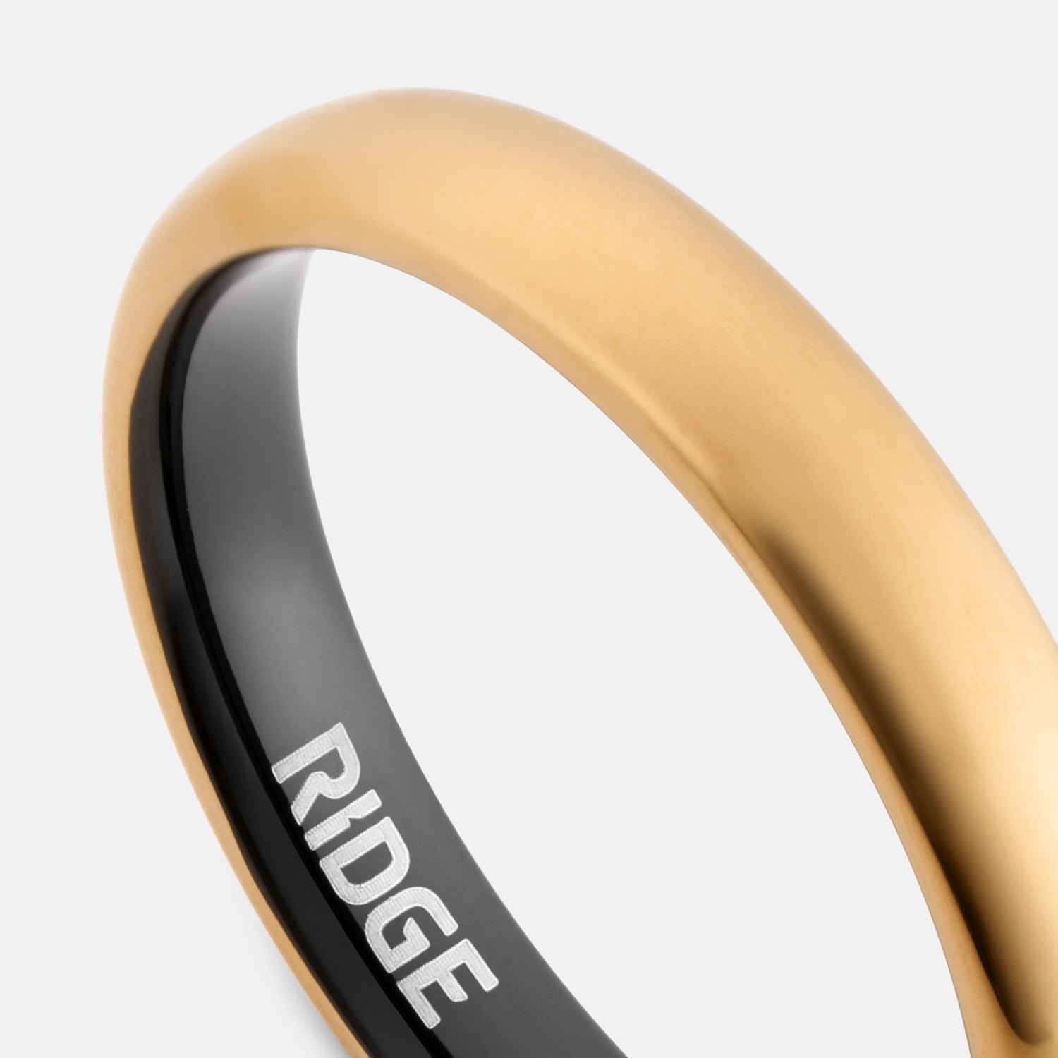 24 Karat Gold Men's Tungsten Wedding Band The Ridge Ridge Global