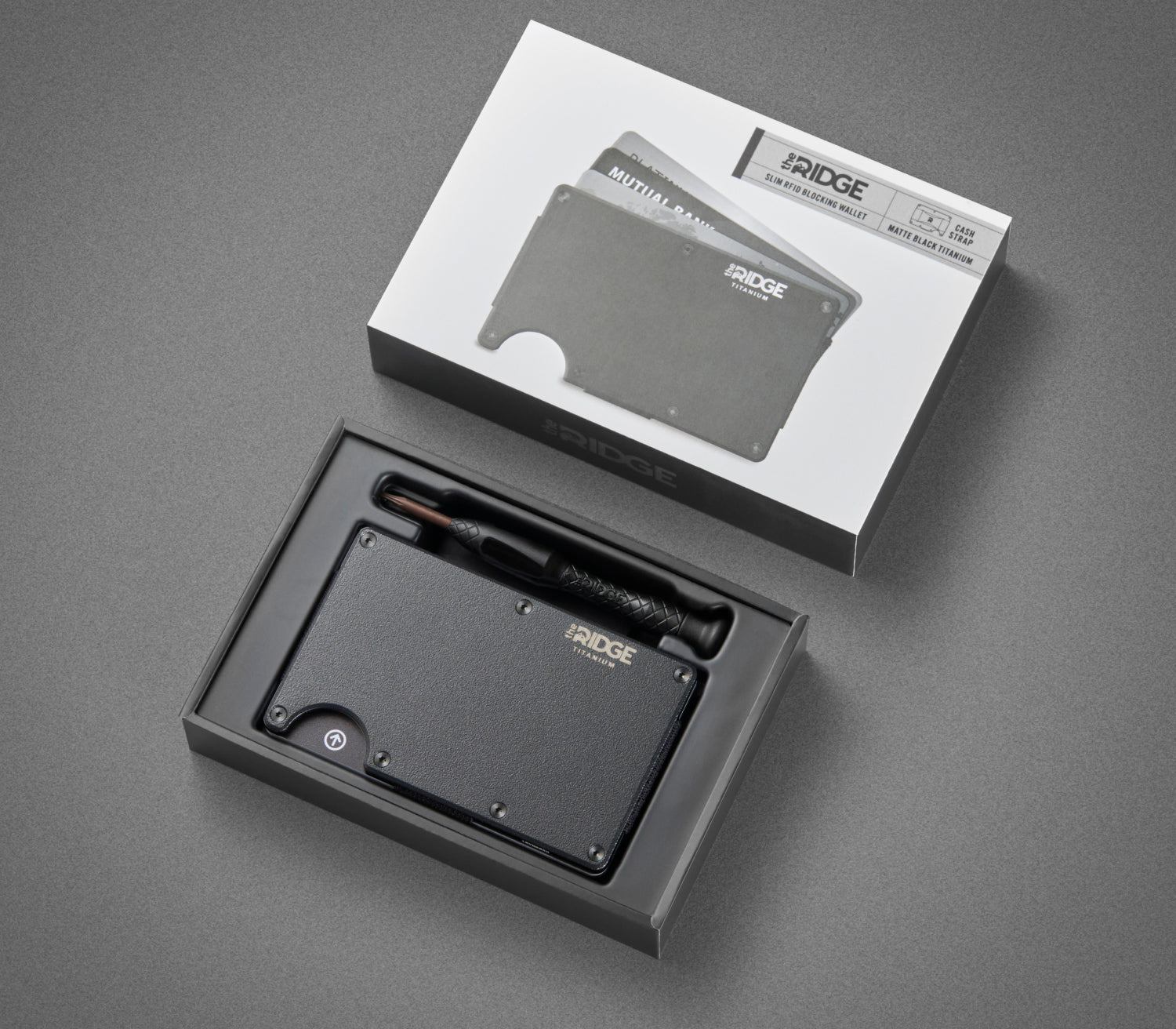 The Ridge Titanium Black ザ リッジ チタニウム Black Titanium Wallet - Slim & Strong | The Ridge - Ridge Global