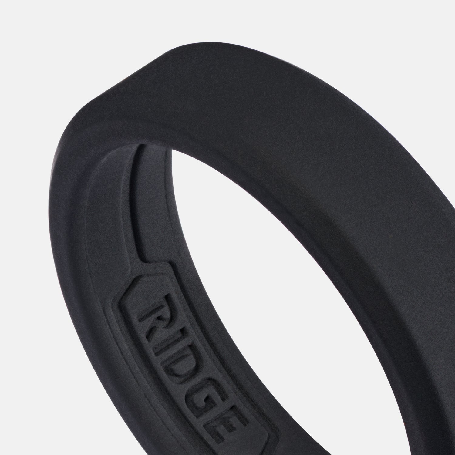 Ridge siliconen ringenset van 6 mm - koningszwart